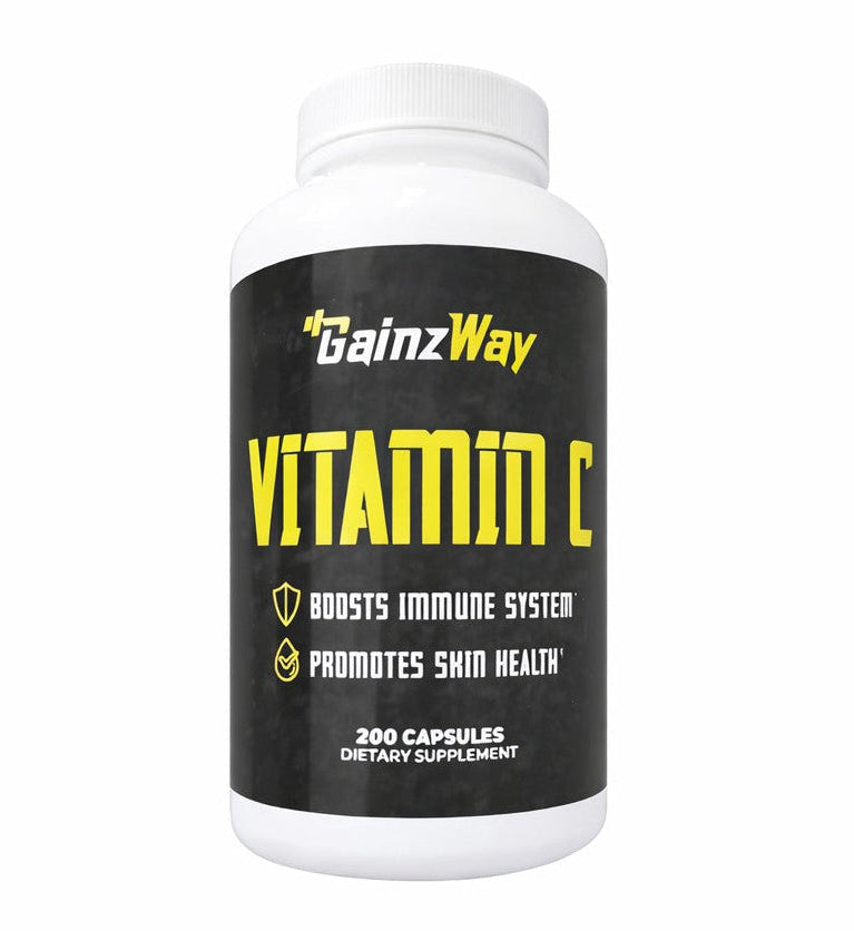 Gainzway Vitamin C Capsules, 1500 mg, 200 Capsule Count, 100 Servings - Immune Support, Overall Health